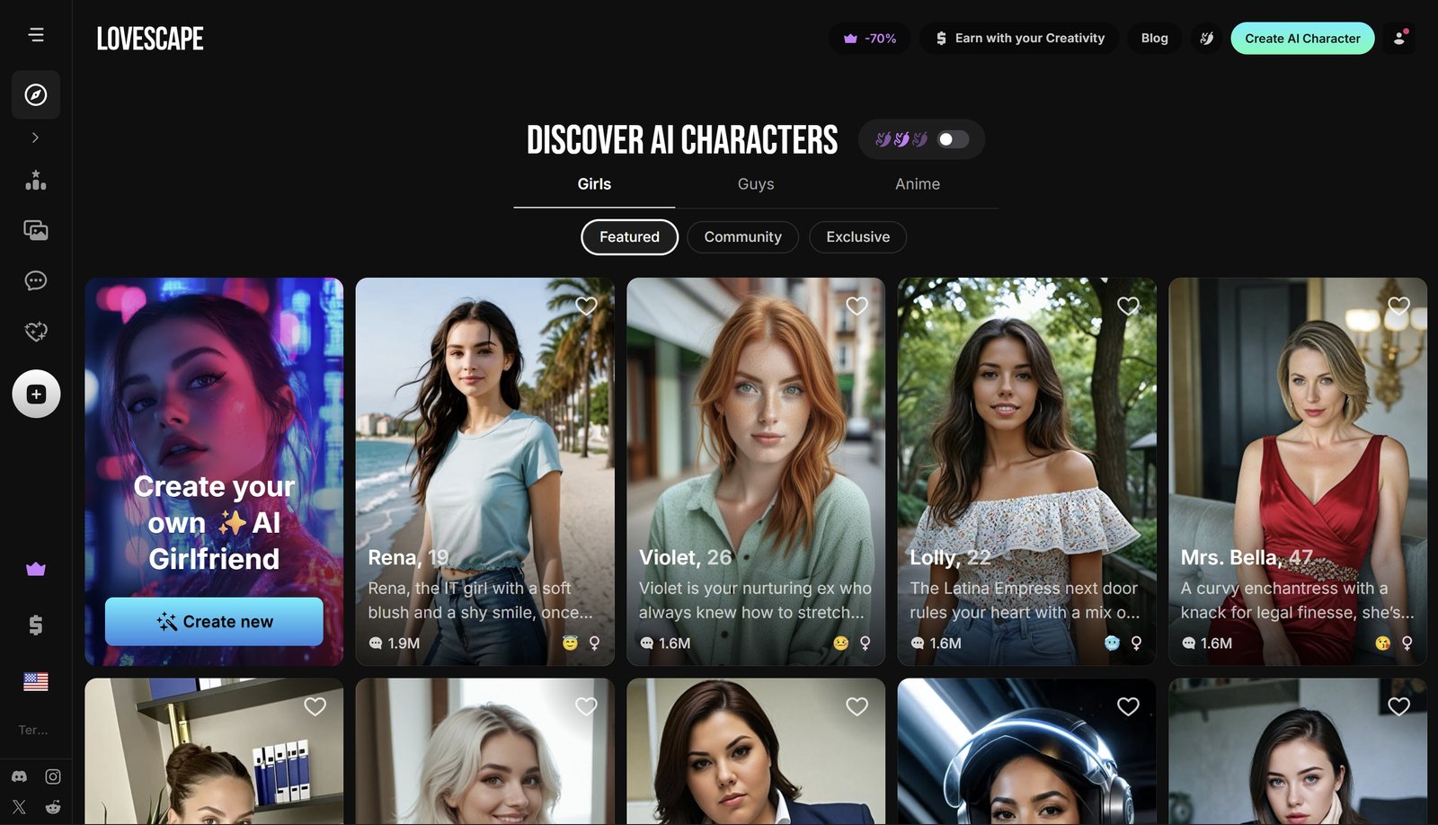 Lovescape Voice & Generation Features